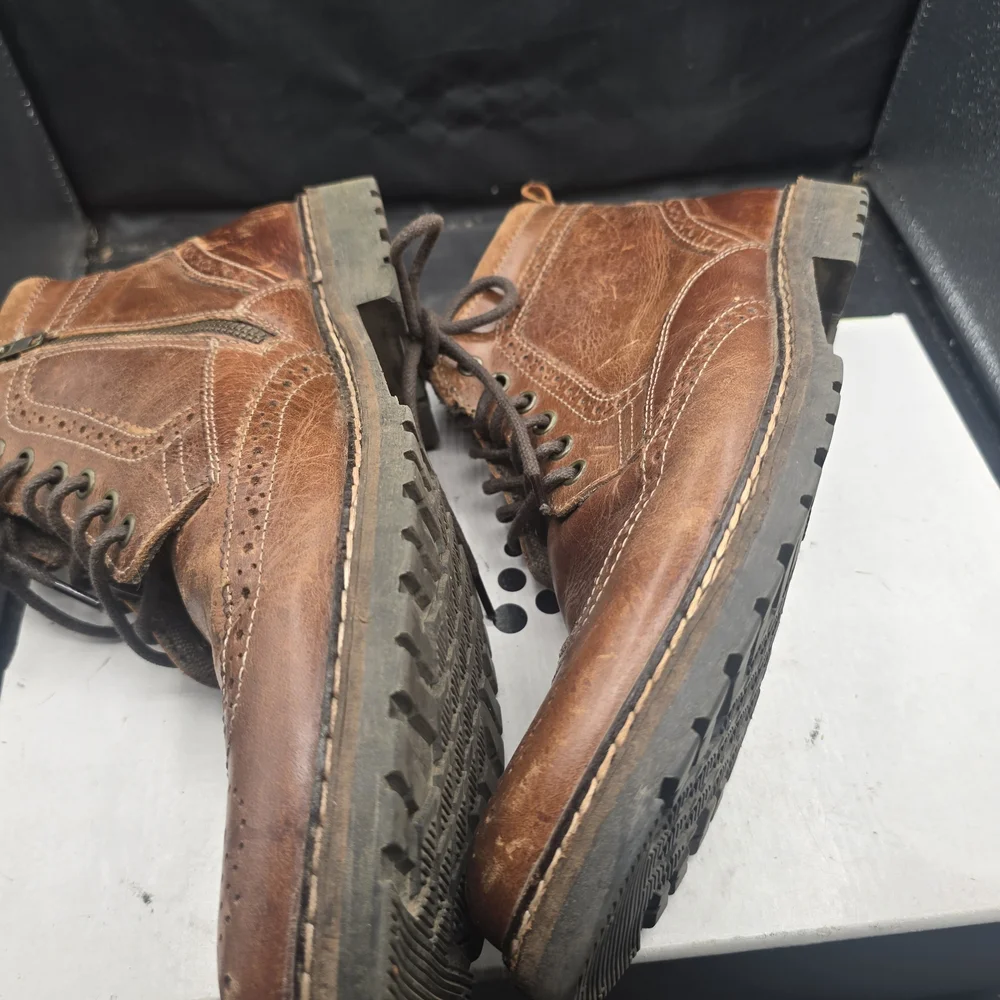 Steve Madden Brown Leather Brogue‎ Boots